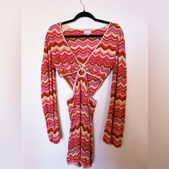 Boho Chic Chevron Cutout Dress by Mumu - Picture 2 of 5